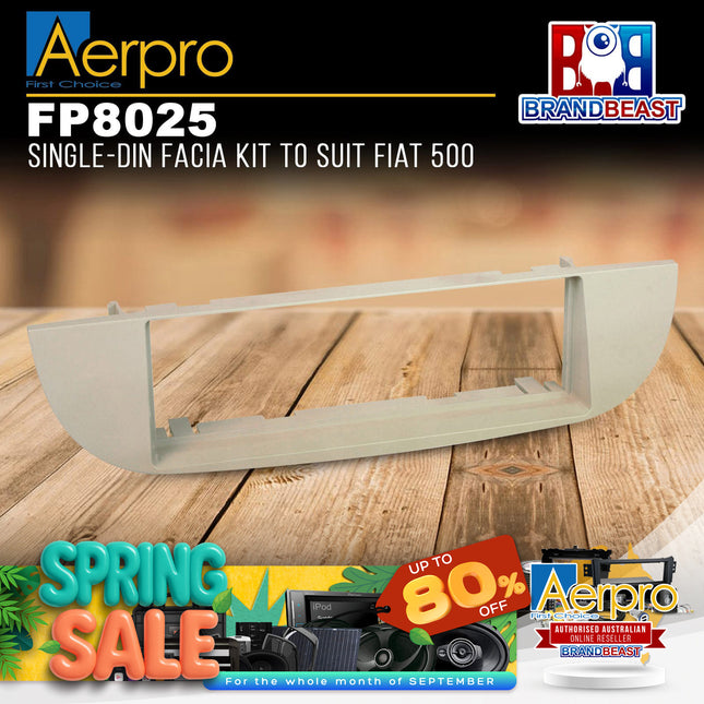 Aerpro FP8025 Single DIN Beige Facia Kit Suit Fiat 500 2008 - 2014