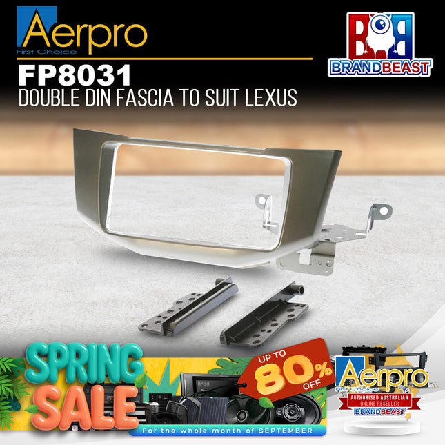 Aerpro FP8031 Double DIN Silver Facia Kit Suit Lexus RX330/RX350 2003 - 2008