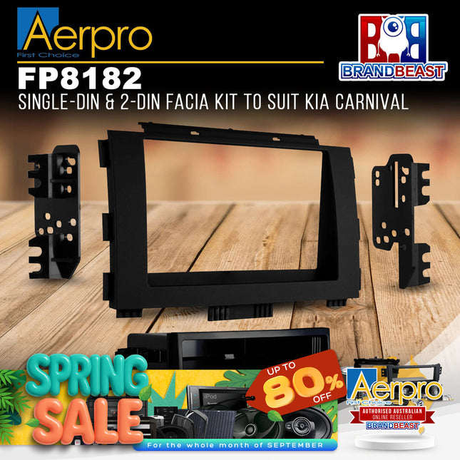 Aerpro FP8182 Single-DIN & 2-DIN Facia Kit to Suit Kia Carnival