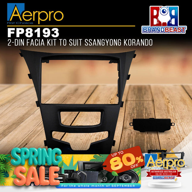 Aerpro FP8193 2-DIN Facia Kit to Suit Ssangyong Korando