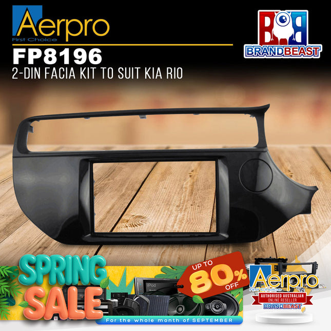Aerpro FP8196 2-DIN Facia Kit Suit Kia Rio 2012-On UB Gloss Black