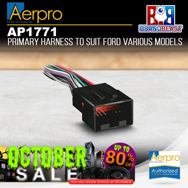 Aerpro AP1771 Vehicle-Specific Plug to Bare Wire Harness For Ford Various Models