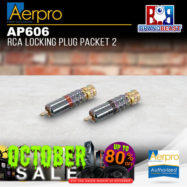 Aerpro AP606 RCA Locking Plug Packet of 2