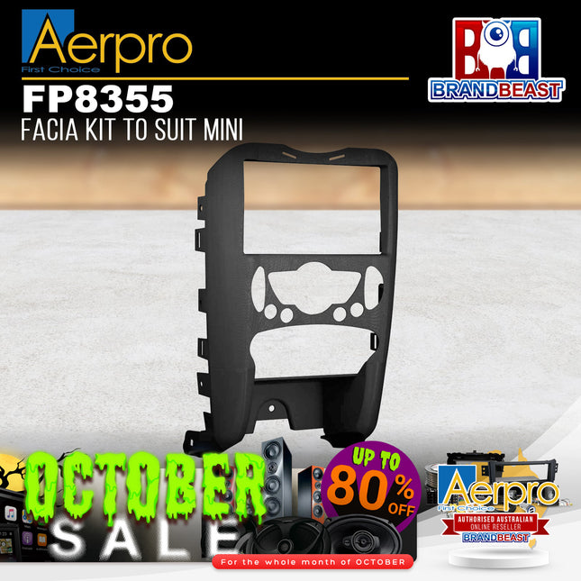 Aerpro FP8355 Single/Double DIN Black Facia Kit For Mini Cooper R56 2007 - 2014