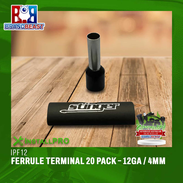 InstallPRO IPF12 Ferrule Terminal 20 Pack – 12Ga / 4mm