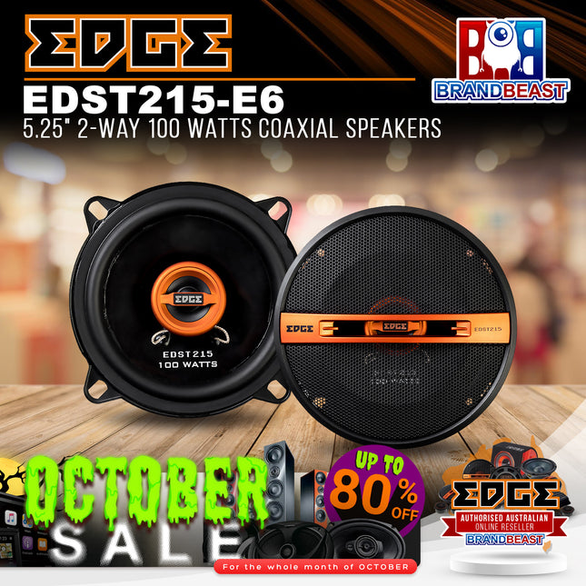 Edge EDST215-E6 5.25" 2-Way 100 Watts Coaxial Speakers