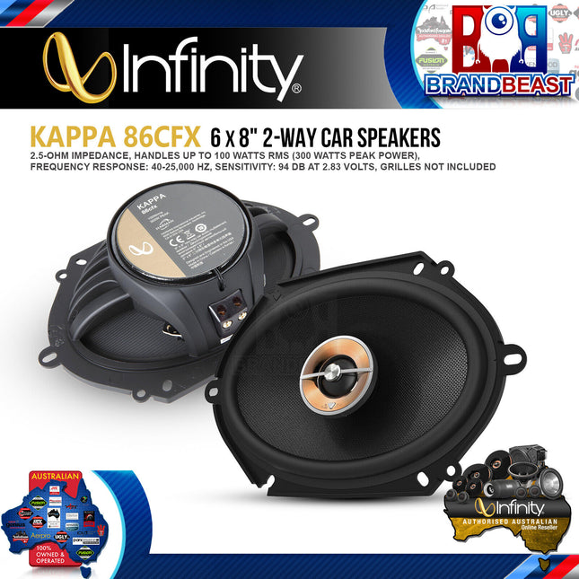 Infinity KAPPA 86CFX 6"x8" Two-Way Car Audio Multi-Element Speaker