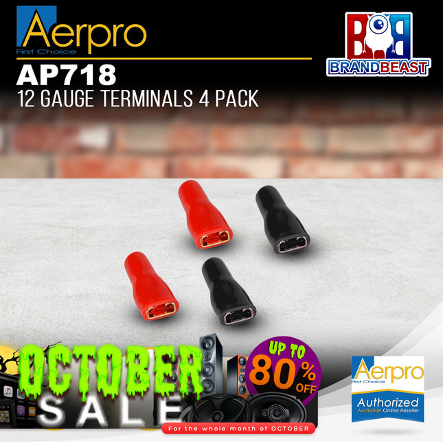 Aerpro AP718 12 Gauge Terminals Packet of 4