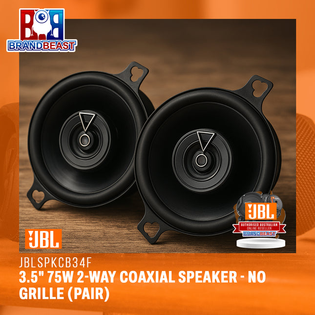JBL Club 34F 3.5" 75W 2-Way Coaxial Speaker - No Grille (Pair)