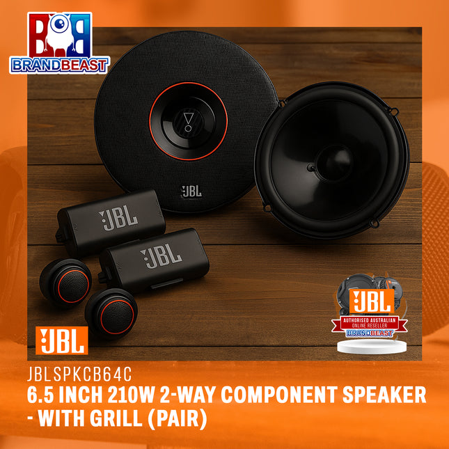 JBL Club 64C 6.5 Inch 210W 2-Way Component Speaker - with Grill (Pair)