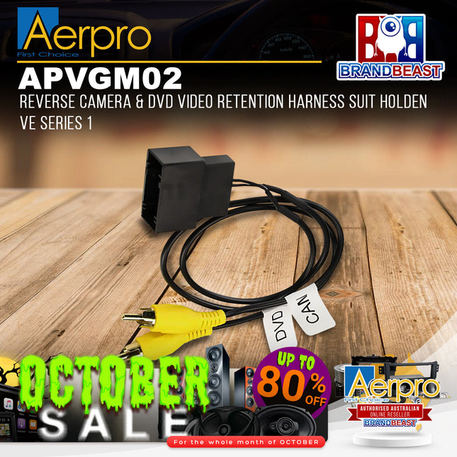Aerpro APVGM02 Reverse Camera & Video Retention Harness Suit Holden VE Series 1