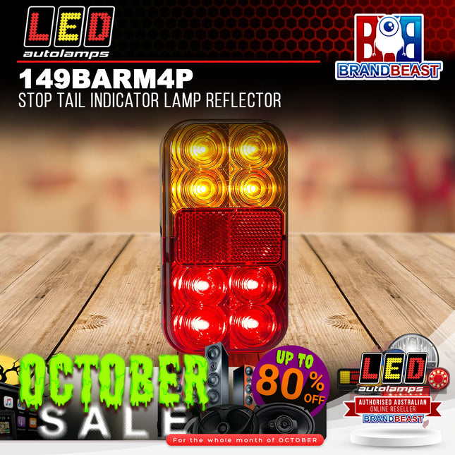 LED Autolamps 149BARM4P Stop Tail Indicator Lamp Reflector