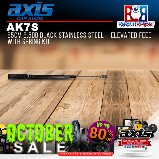 Axis AK7S 6.5db Black Stainless Steel Elevated Feed With Spring Kit 85cm