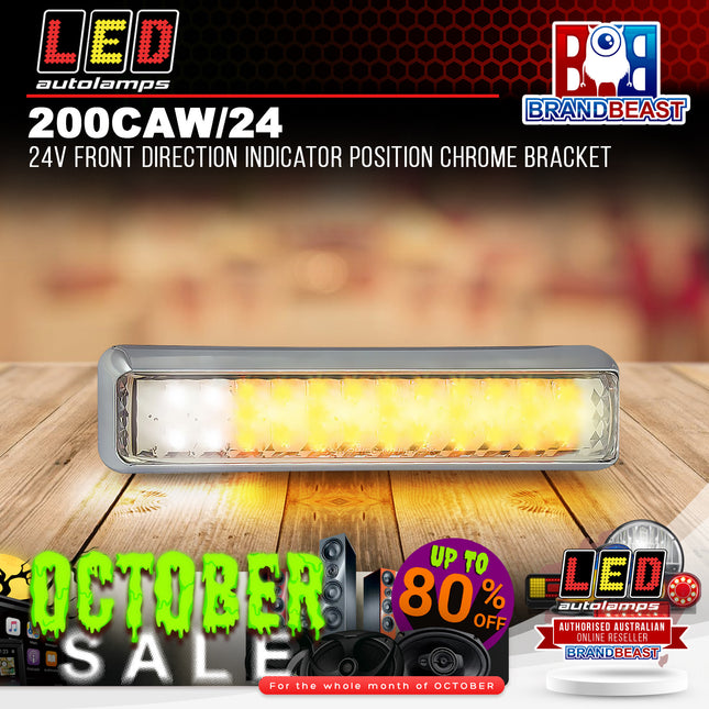 LED Autolamps 200CAW/24 24V Front Direction Indicator Position Chrome Bracket