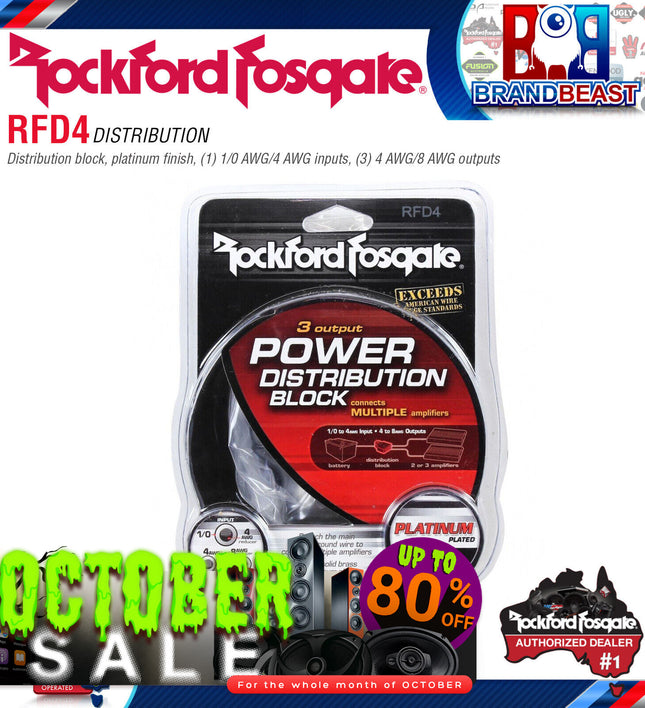 Rockford Fosgate RFD4 4 AWG Distribution Block