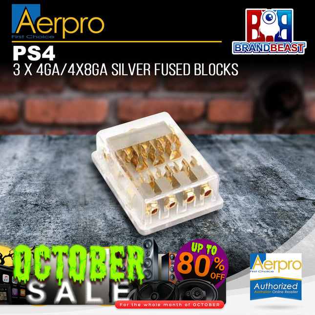 Aerpro PS4 3 X 4Ga/4X8Ga Silver Fused Blocks