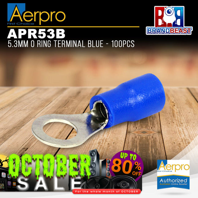 Aerpro APR53B 5.3mm O Ring Terminal Blue - 100pcs