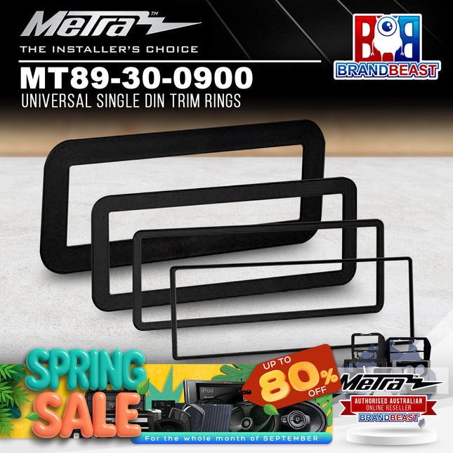 Metra MT89-30-0900 Universal Single DIN Trim Rings