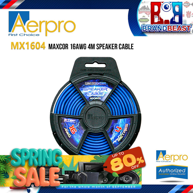 Aerpro MX1604 MAXCOR 16AWG 4M Speaker Cable