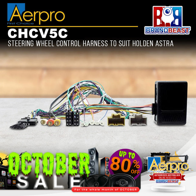 Aerpro CHCV5C Steering Wheel Control Harness to Suit Holden/Chevrolet