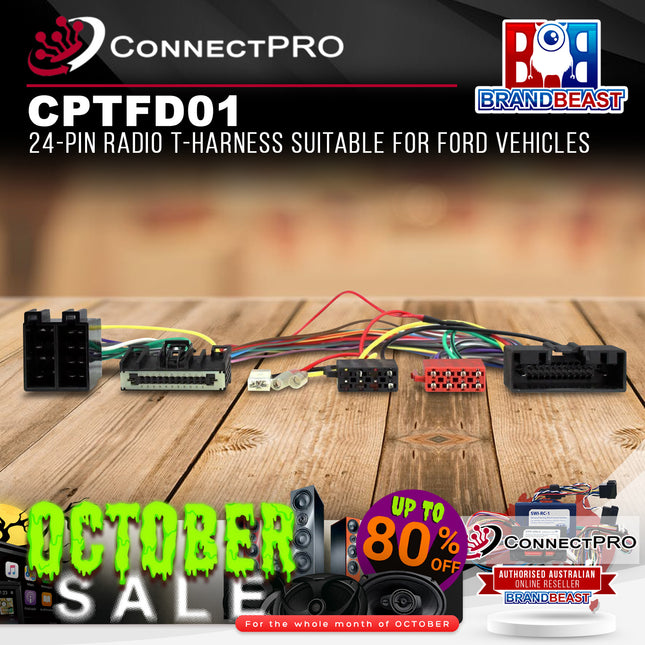 ConnectPro CPTFD01 24-Pin Radio T-Harness Suitable for Ford Vehicles