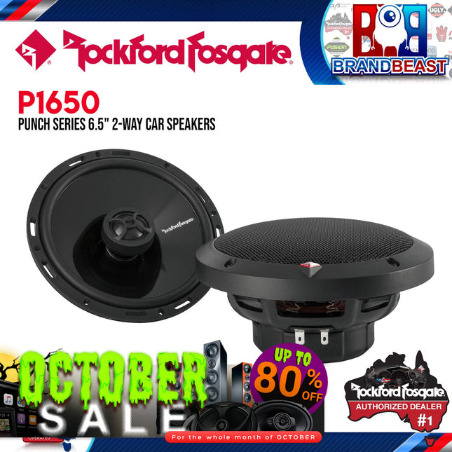 Rockford Fosgate P1650 Punch 6.5" 2-Way Full Range Euro Fit Compatible Speaker