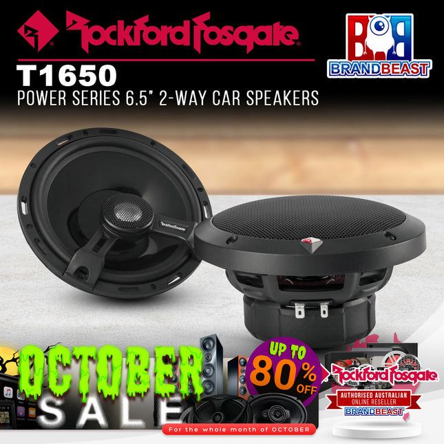 Rockford Fosgate T1650 Power 6.5" 2-Way Full Range Euro Fit Compatible Speaker