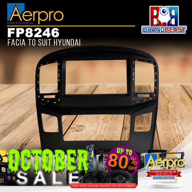 Aerpro FP8246 Double DIN Black/ Matte Black Facia Suit Hyundai Various Models