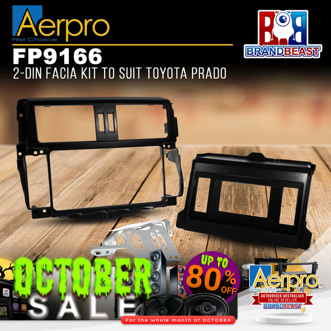 Aerpro FP9166 Double DIN Facia Kit Suit Toyota Prado 150 Series 2009 - 2013