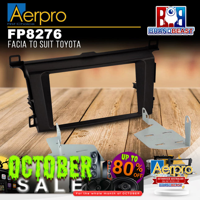Aerpro FP8276 Double DIN Black Facia Kit Suit Toyota RAV4 2013 - 2018