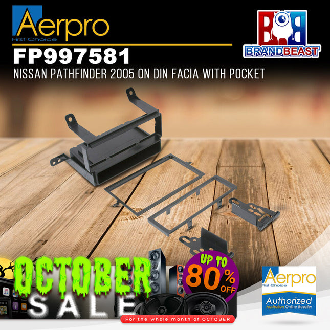 Aerpro FP997581 Single/Double DIN Facia Kit With Pocket Suit Nissan Pathfinder