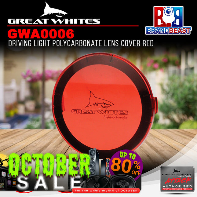 Great Whites GWA0006 Driving Light Polycarbonate Lens Cover Red