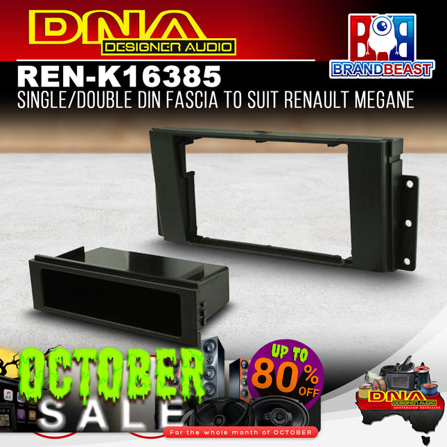 DNA REN-K16385 Single/Double DIN Fascia Panel To Suit Renault Megane