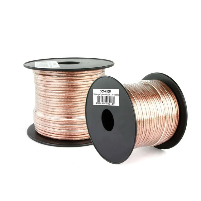 DNA Audio SC16-30M 16-Gauge Clear Speaker Cable – 30 Metres | Professional Audio Wiring Solution