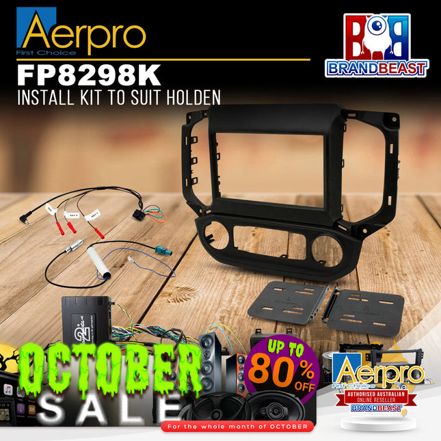 Aerpro FP8298K 2DIN Black Install Kit Suit Holden Colorado Z71 & Trailblazer LTZ