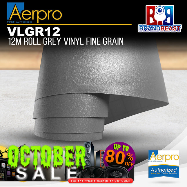 Aerpro VLGR12 12m Roll Grey Vinyl Fine Grain