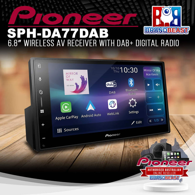 Pioneer SPH-DA77DAB 6.8″ Wireless AV Receiver with DAB+ Digital Radio