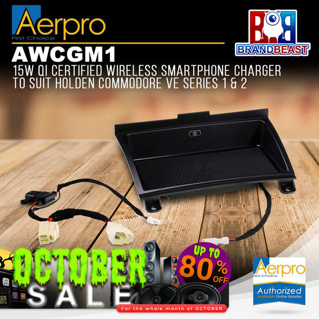 Aerpro AWCGM1 15W Wireless Smartphone Charger Suit Holden Commodore VE 1 & 2