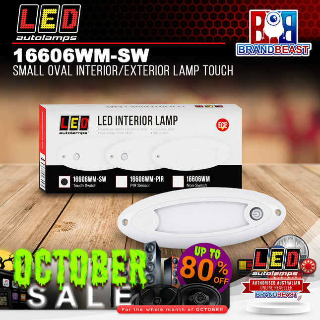 LED Autolamps 16606WM-SW Small Oval Interior/Exterior Lamp Touch