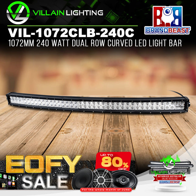 Villain Lighting VIL-1072CLB-240C 1072mm 240 Watt Dual Row Curved LED Light Bar