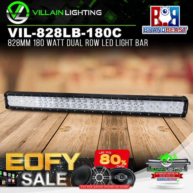 Villain Lighting VIL-828LB-180C 828mm 180 Watt Dual Row LED Light Bar
