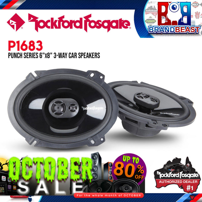 Rockford Fosgate P1683 Punch 6"x8" 3-Way Full Range Speaker