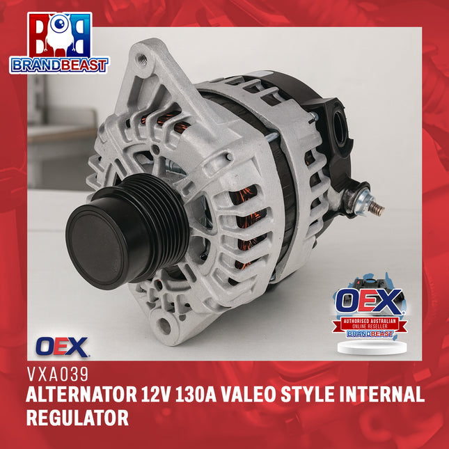 OEX VXA039 Alternator 12V 130A Valeo Style Internal Regulator