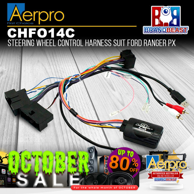 Aerpro CHFO14C Steering Wheel Control Harness Suit Ford Ranger PX