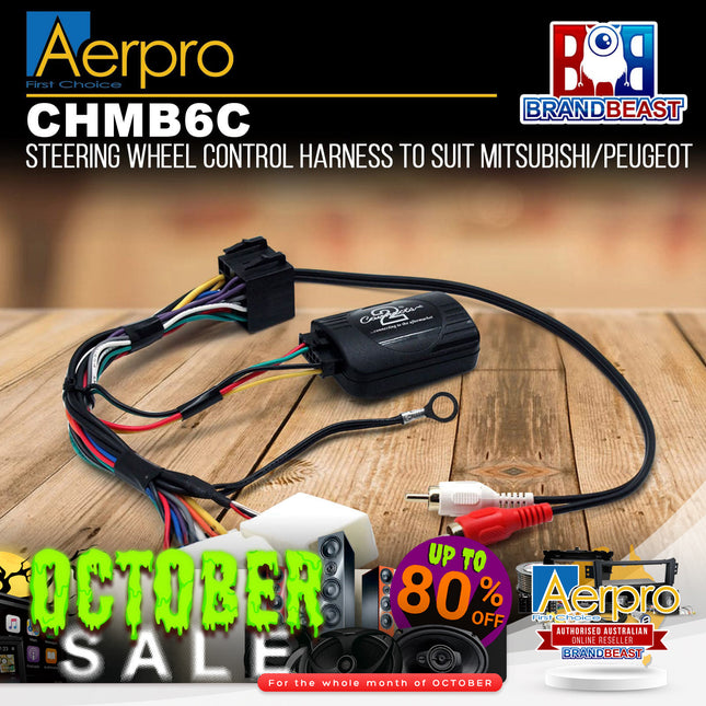 Aerpro CHMB6C Steering Wheel Control Interface Suit Mitsubishi & Peugeot Models