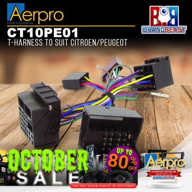 Aerpro CT10PE01 T-Harness to Suit Citroen/Peugeot