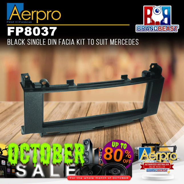Aerpro FP8037 Black Single DIN Facia Kit to Suit Mercedes 2005-2014