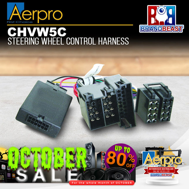 Aerpro CHVW5C Steering Wheel Control Harness to Suit Volkswagen