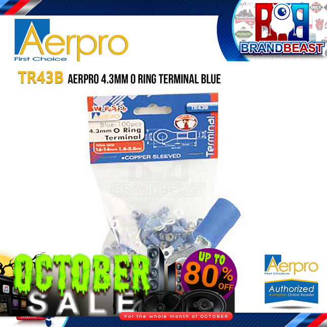 Aerpro TR43B 4.3mm O Ring Terminal Blue