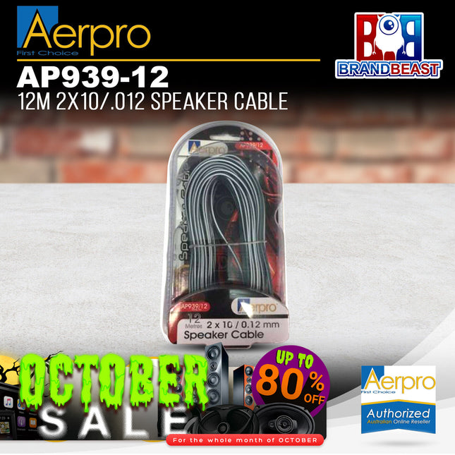 Aerpro AP939/12 12m 2X10/0.12 Speaker Cable